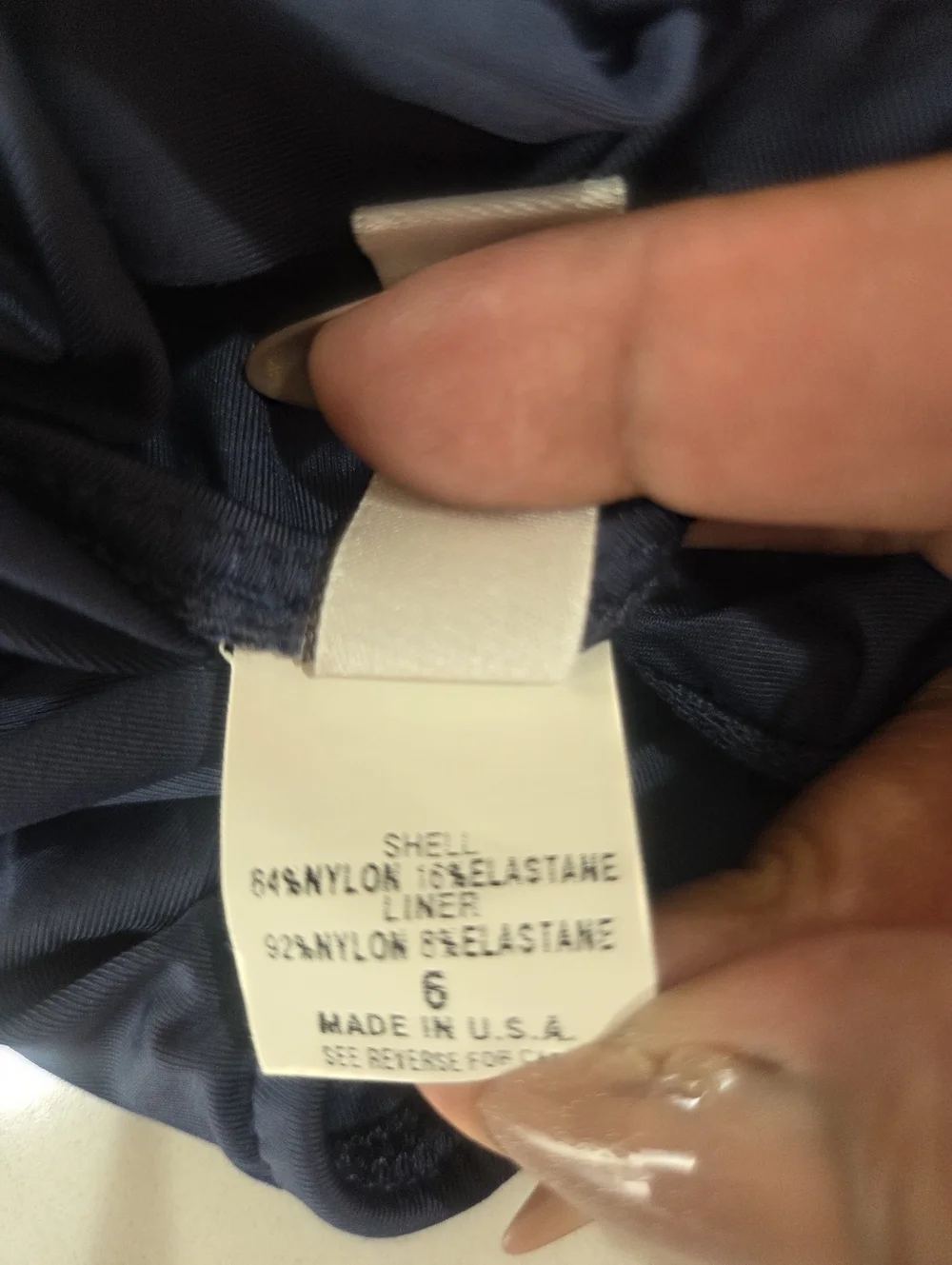 Badgley Mischka Slate Blue V-Neck One-Piece Swim Size 6.